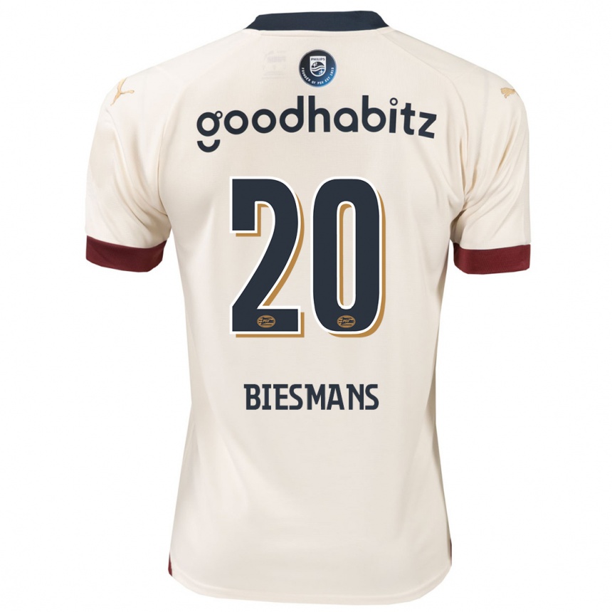 Kids Football Julie Biesmans #20 Off-White Away Jersey 2023/24 T-Shirt Canada