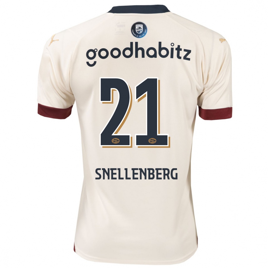 Kids Football Maxime Snellenberg #21 Off-White Away Jersey 2023/24 T-Shirt Canada