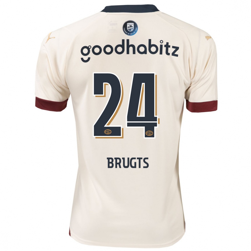 Kids Football Esmee Brugts #24 Off-White Away Jersey 2023/24 T-Shirt Canada