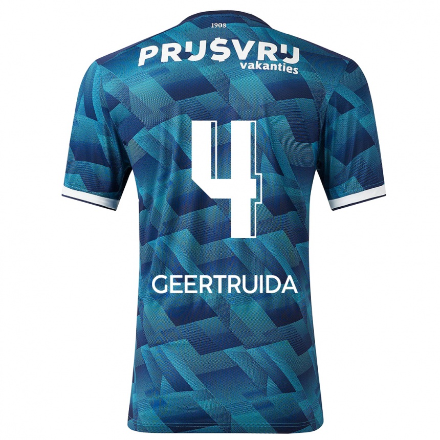 Kids Football Lutsharel Geertruida #4 Blue Away Jersey 2023/24 T-Shirt Canada