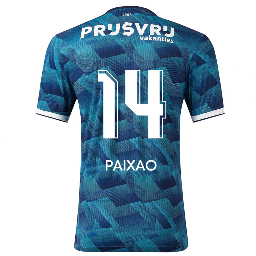 Kids Football Igor Paixão #14 Blue Away Jersey 2023/24 T-Shirt Canada