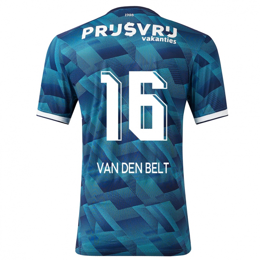 Enfant Football Maillot Thomas Van Den Belt #16 Bleu Tenues Extérieur 2023/24 Canada