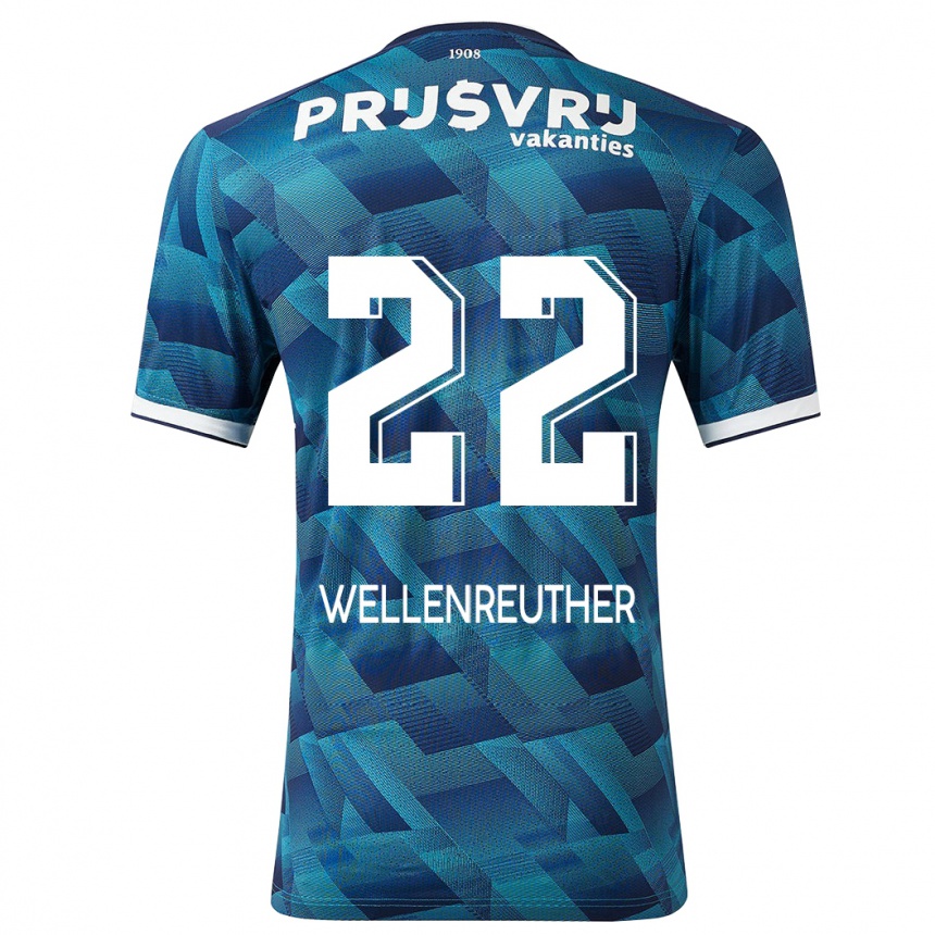 Enfant Football Maillot Timon Wellenreuther #22 Bleu Tenues Extérieur 2023/24 Canada