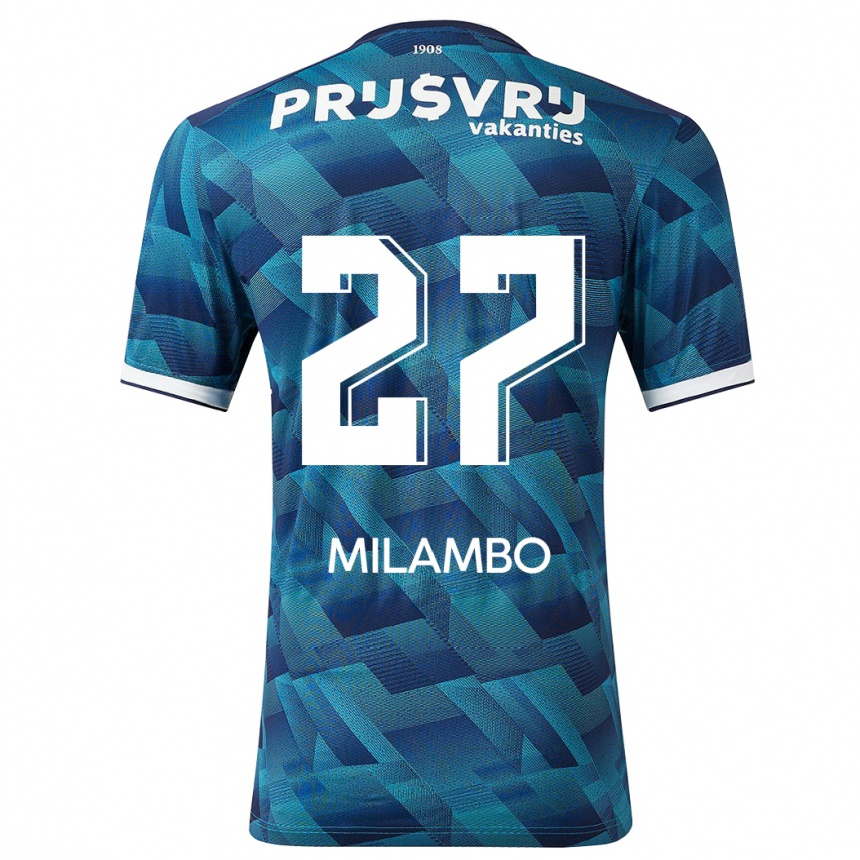 Enfant Football Maillot Antoni Milambo #27 Bleu Tenues Extérieur 2023/24 Canada