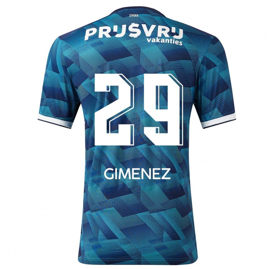 Enfant Football Maillot Santiago Gimenez #29 Bleu Tenues Extérieur 2023/24 Canada