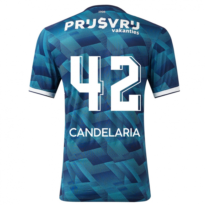 Enfant Football Maillot Jayden Candelaria #42 Bleu Tenues Extérieur 2023/24 Canada