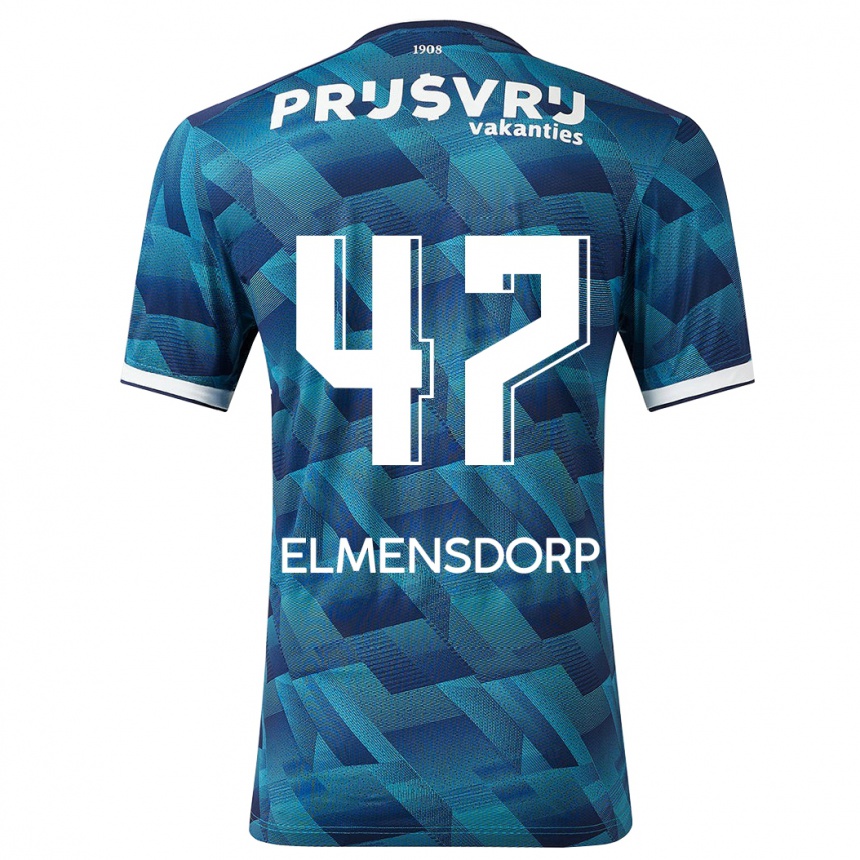 Kids Football Paris Elmensdorp #47 Blue Away Jersey 2023/24 T-Shirt Canada