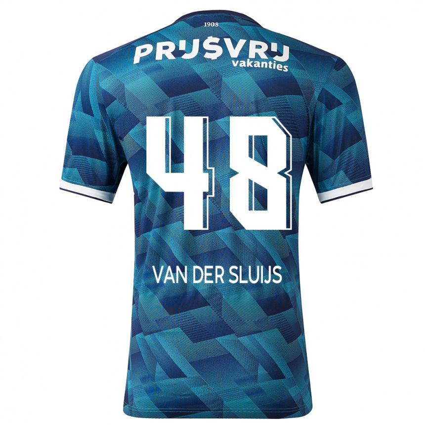 Kids Football Joep Van Der Sluijs #48 Blue Away Jersey 2023/24 T-Shirt Canada