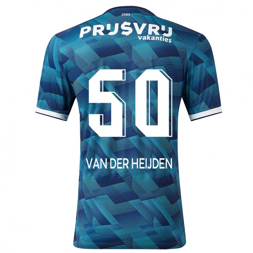 Kids Football Délano Van Der Heijden #50 Blue Away Jersey 2023/24 T-Shirt Canada