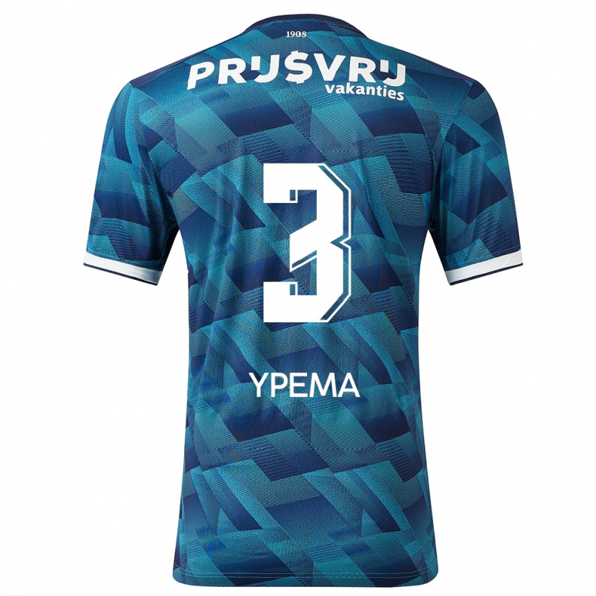 Enfant Football Maillot Danique Ypema #3 Bleu Tenues Extérieur 2023/24 Canada