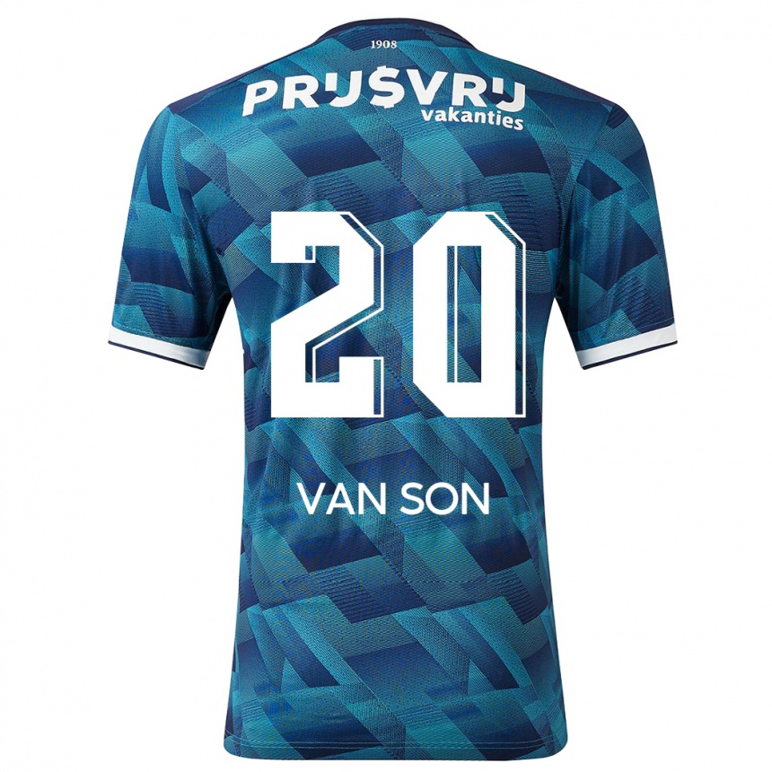 Enfant Football Maillot Anne Van Son #20 Bleu Tenues Extérieur 2023/24 Canada