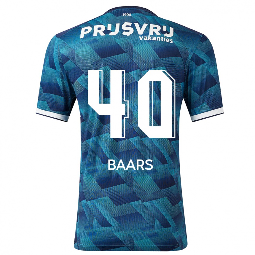 Kids Football Guus Baars #40 Blue Away Jersey 2023/24 T-Shirt Canada