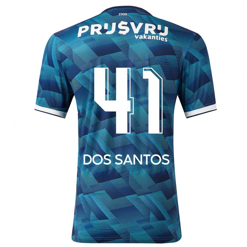 Enfant Football Maillot Giuliany Ben-David Dos Santos #41 Bleu Tenues Extérieur 2023/24 Canada