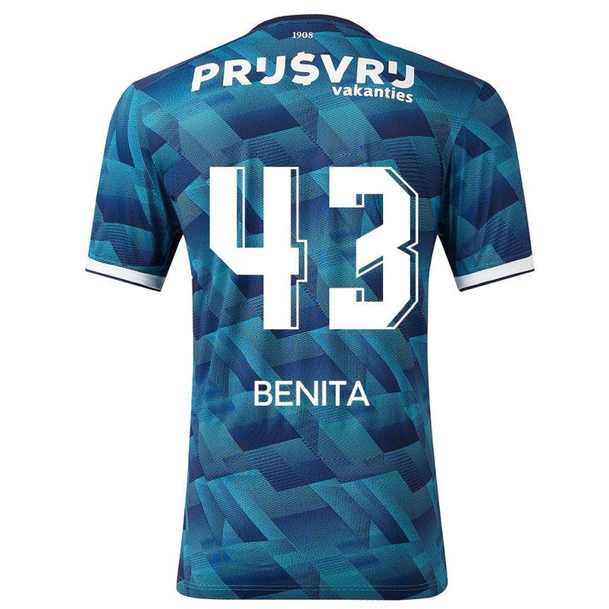 Kids Football Mimeirhel Benita #43 Blue Away Jersey 2023/24 T-Shirt Canada