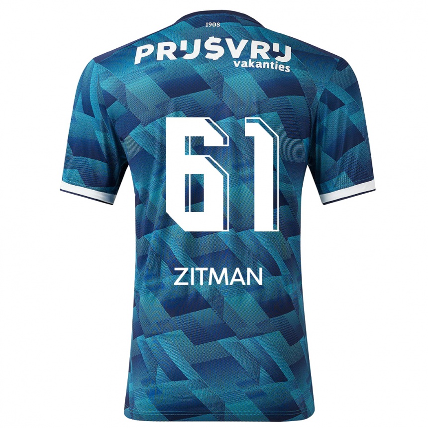 Enfant Football Maillot Sven Zitman #61 Bleu Tenues Extérieur 2023/24 Canada