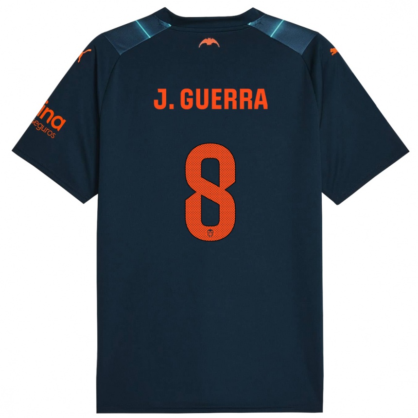 Kids Football Javi Guerra #8 Marine Blue Away Jersey 2023/24 T-Shirt Canada