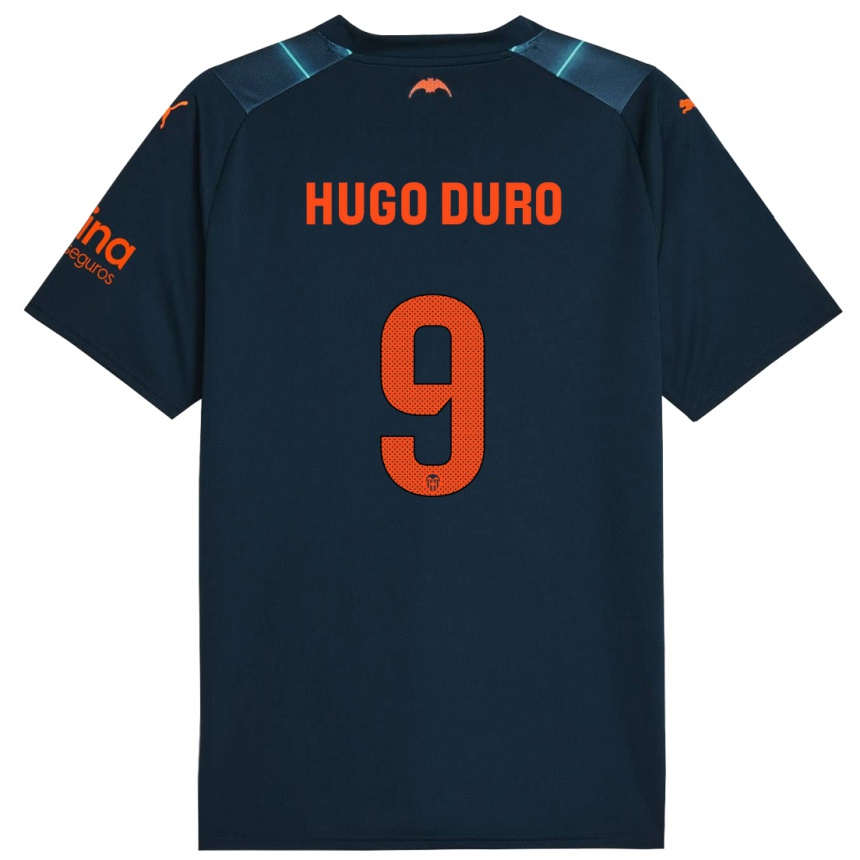 Kids Football Hugo Duro #9 Marine Blue Away Jersey 2023/24 T-Shirt Canada