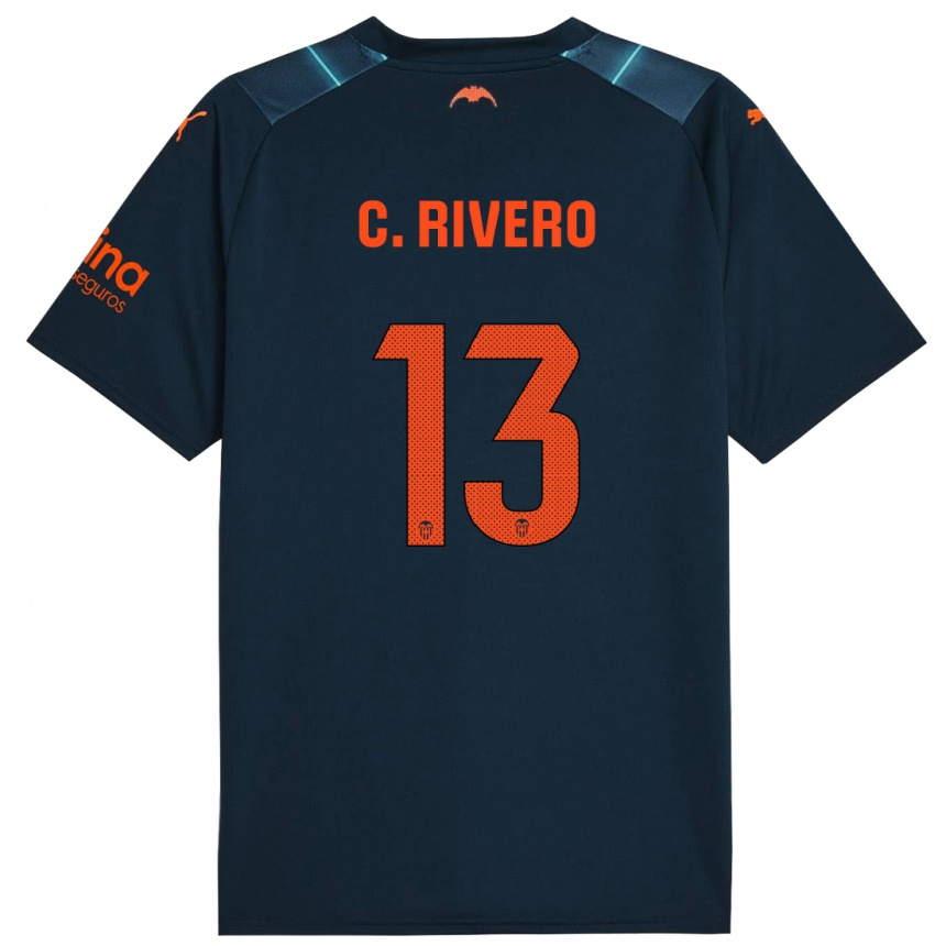 Kids Football Cristian Rivero #13 Marine Blue Away Jersey 2023/24 T-Shirt Canada