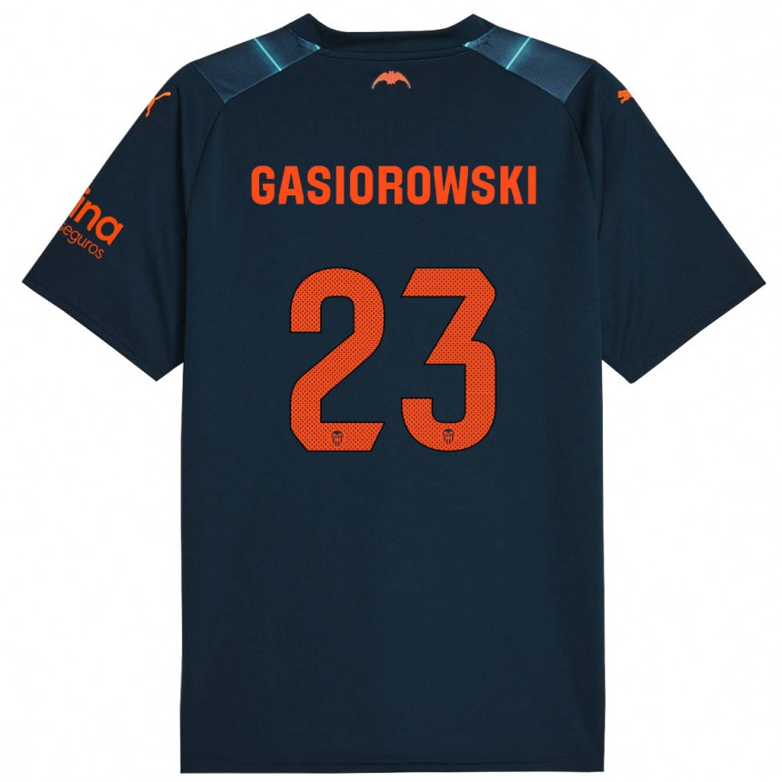 Kids Football Yarek Gasiorowski #23 Marine Blue Away Jersey 2023/24 T-Shirt Canada