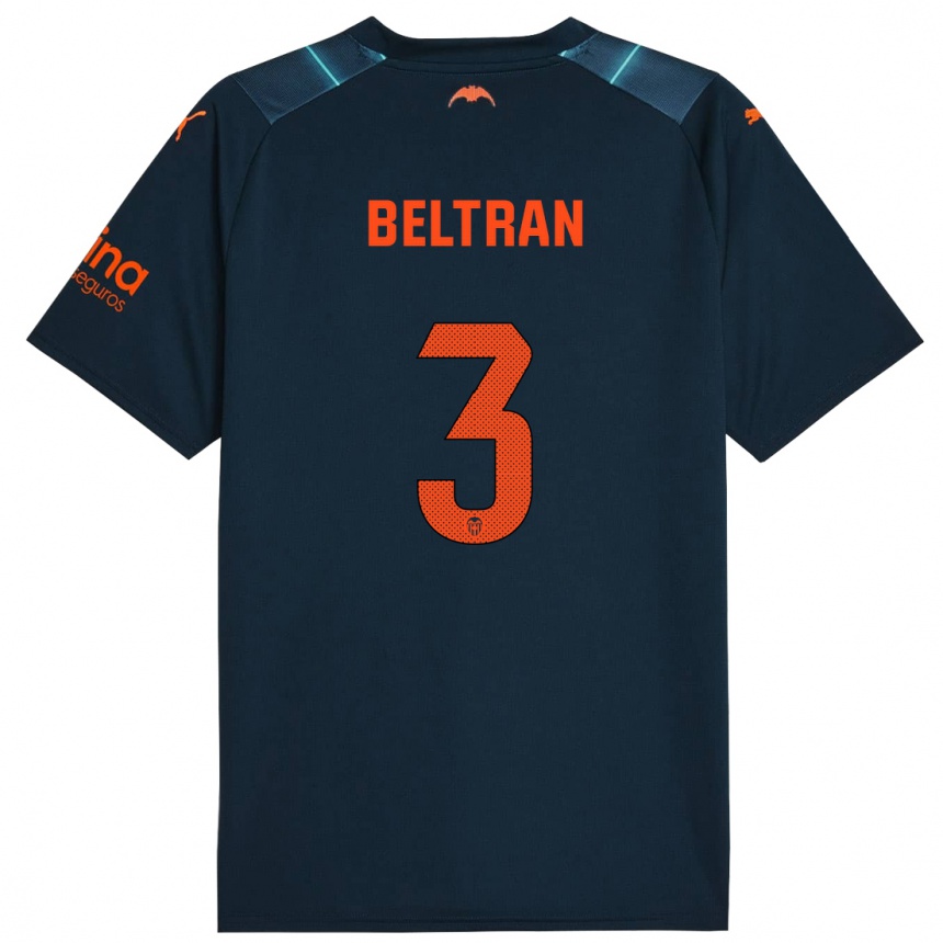 Enfant Football Maillot Bea Beltran #3 Bleu Marin Tenues Extérieur 2023/24 Canada