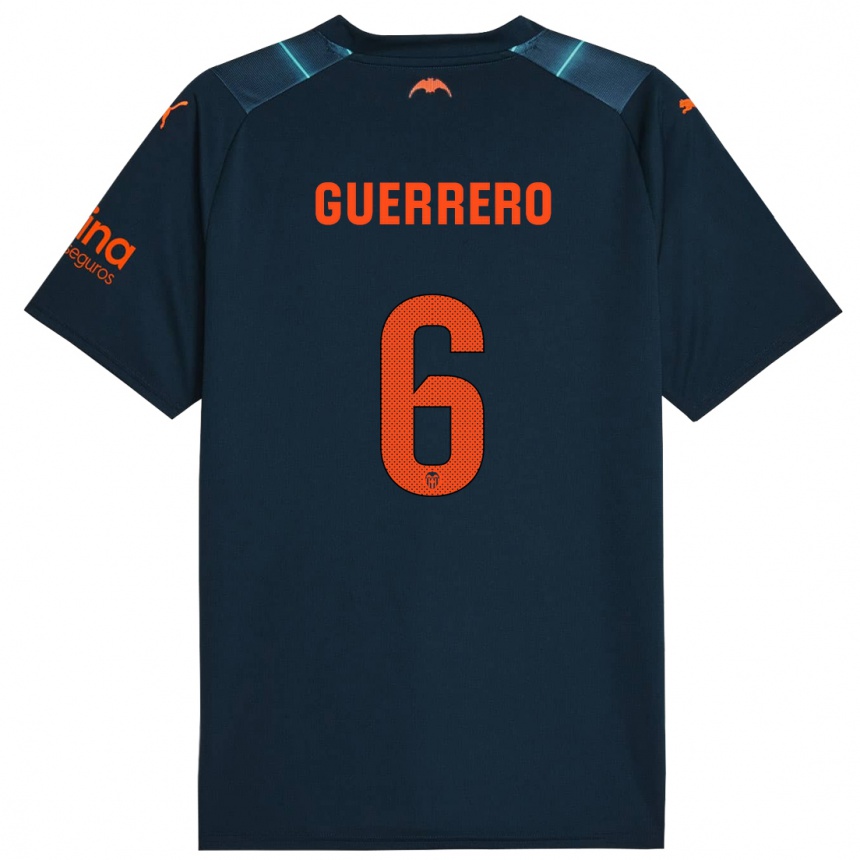 Kids Football Paula Guerrero #6 Marine Blue Away Jersey 2023/24 T-Shirt Canada