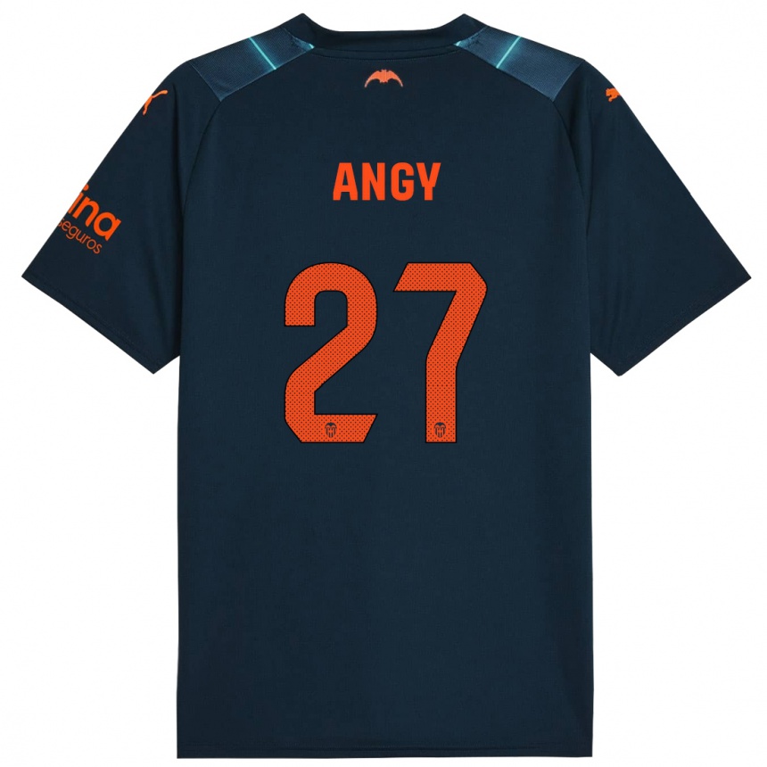 Kids Football Angy #27 Marine Blue Away Jersey 2023/24 T-Shirt Canada