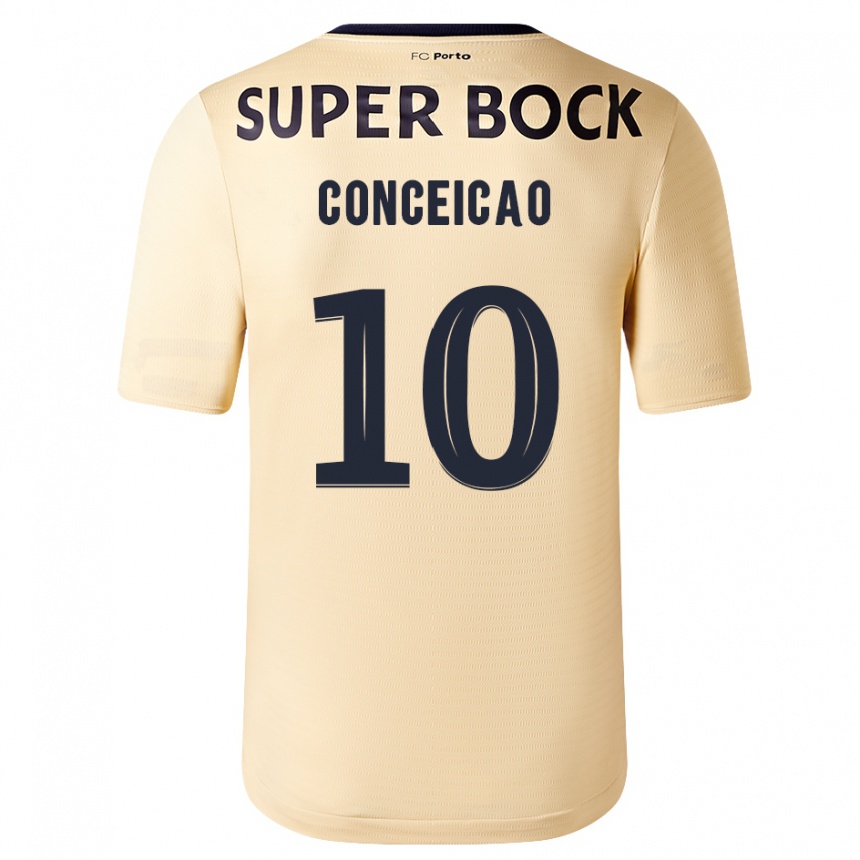 Enfant Football Maillot Francisco Conceicao #10 Beige-Doré Tenues Extérieur 2023/24 Canada