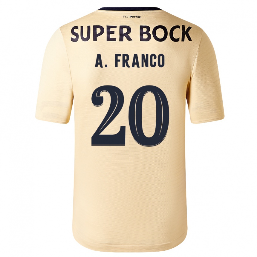 Enfant Football Maillot André Franco #20 Beige-Doré Tenues Extérieur 2023/24 Canada