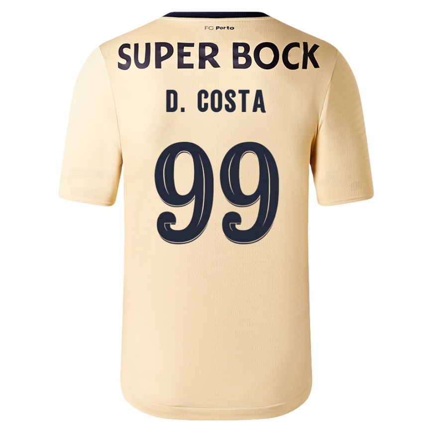 Kids Football Diogo Costa #99 Beige-Golden Away Jersey 2023/24 T-Shirt Canada