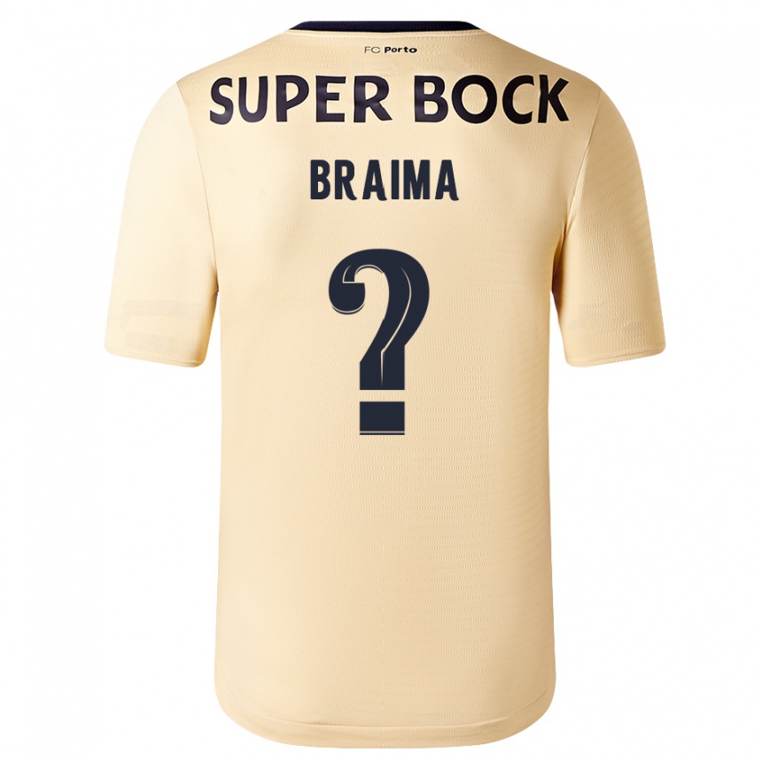 Enfant Football Maillot Braima #0 Beige-Doré Tenues Extérieur 2023/24 Canada