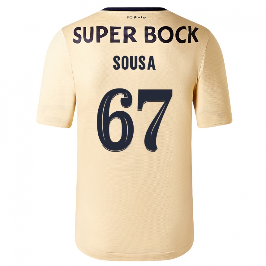 Enfant Football Maillot Vasco Sousa #67 Beige-Doré Tenues Extérieur 2023/24 Canada