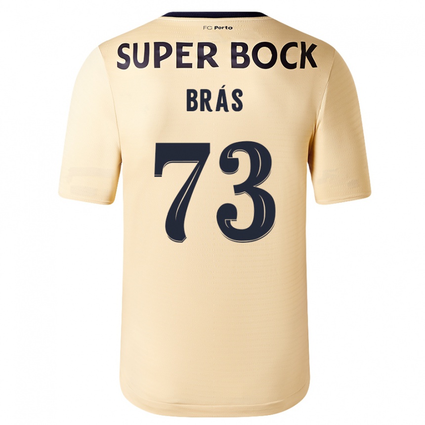 Enfant Football Maillot Gabriel Brás #73 Beige-Doré Tenues Extérieur 2023/24 Canada