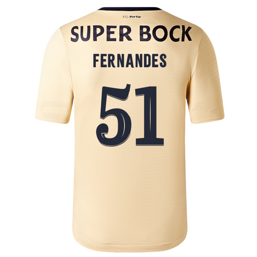 Enfant Football Maillot Diogo Fernandes #51 Beige-Doré Tenues Extérieur 2023/24 Canada