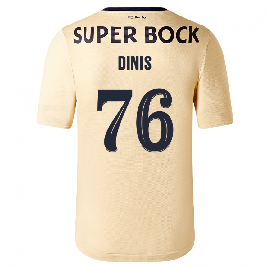 Enfant Football Maillot Dinis #76 Beige-Doré Tenues Extérieur 2023/24 Canada