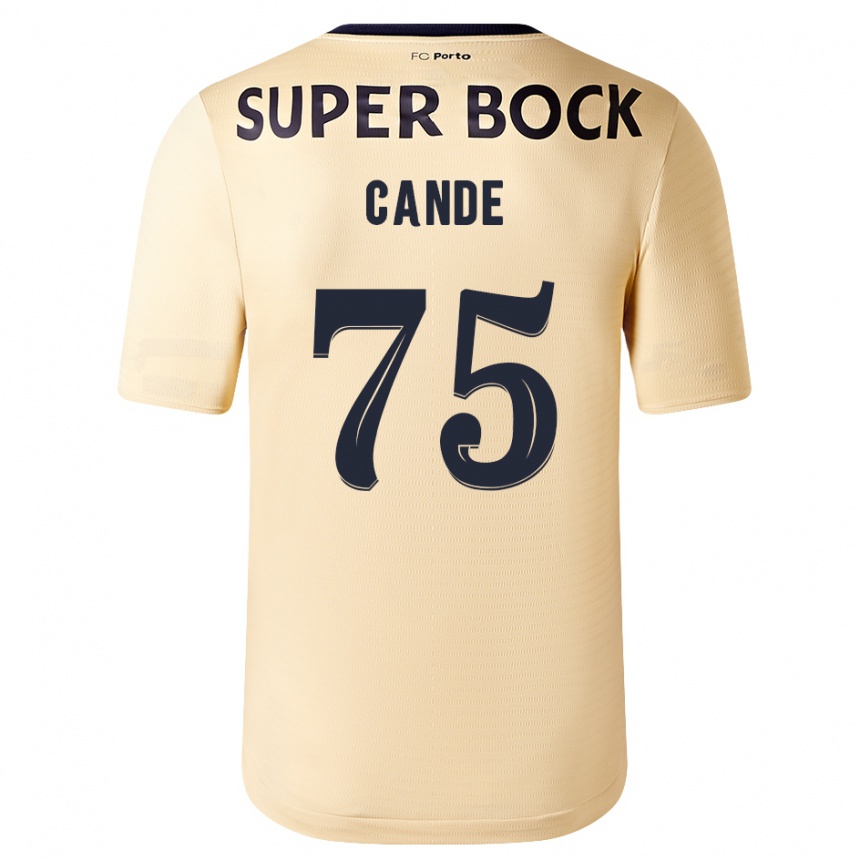 Enfant Football Maillot Anhá Cande #75 Beige-Doré Tenues Extérieur 2023/24 Canada