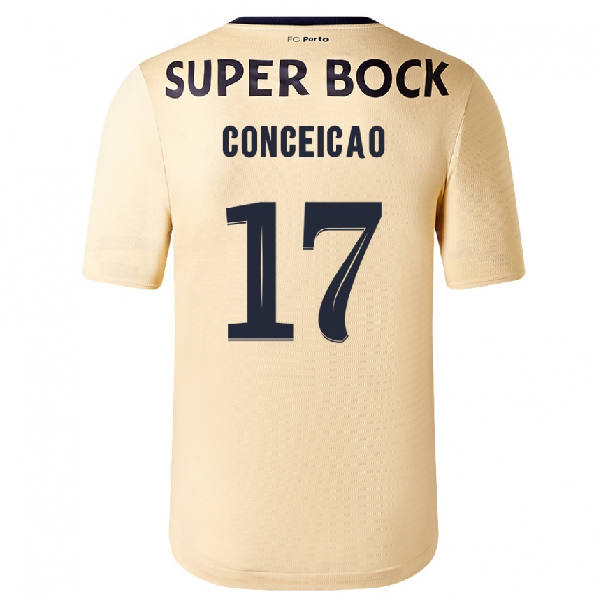 Enfant Football Maillot Rodrigo Conceicao #17 Beige-Doré Tenues Extérieur 2023/24 Canada