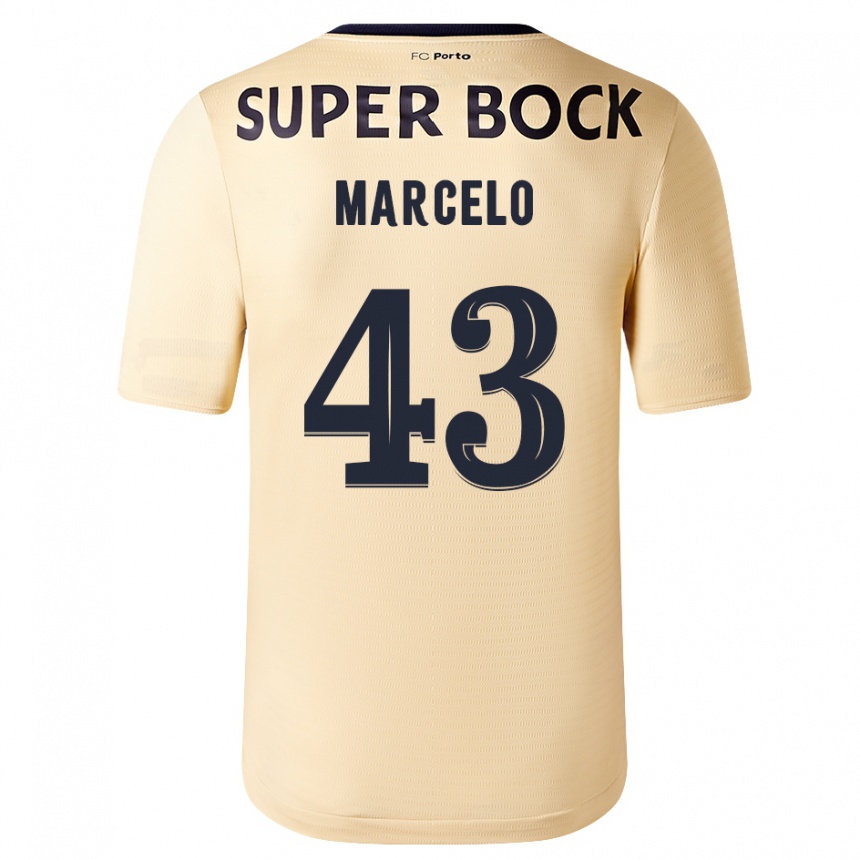 Enfant Football Maillot Joao Marcelo #43 Beige-Doré Tenues Extérieur 2023/24 Canada