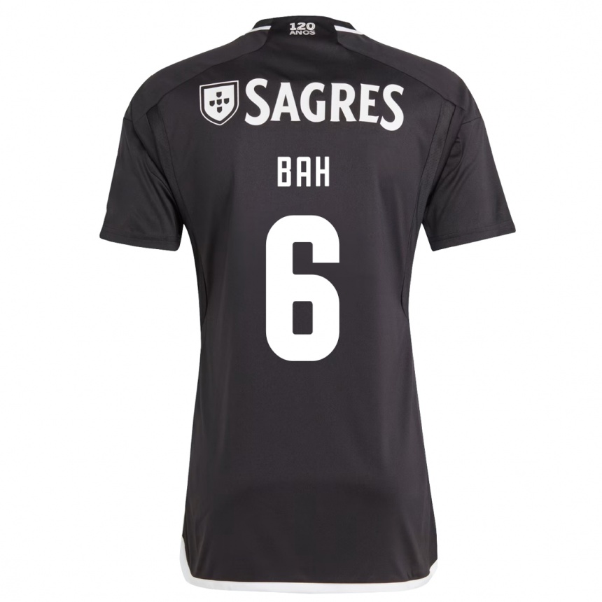 Kids Football Alexander Bah #6 Black Away Jersey 2023/24 T-Shirt Canada