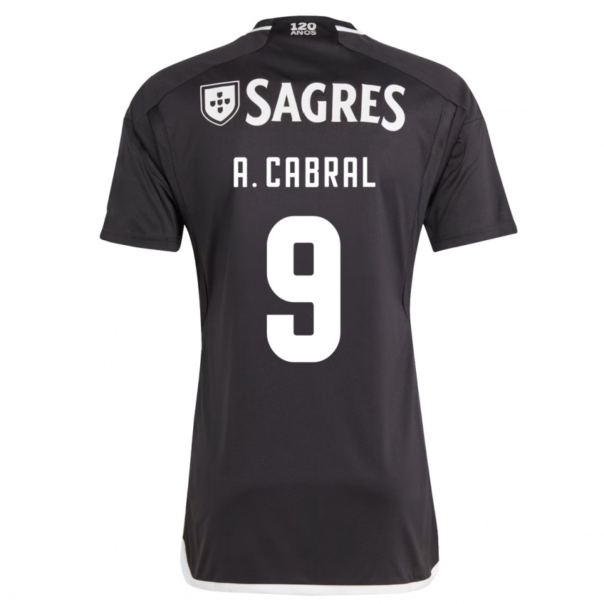 Kids Football Arthur Cabral #9 Black Away Jersey 2023/24 T-Shirt Canada