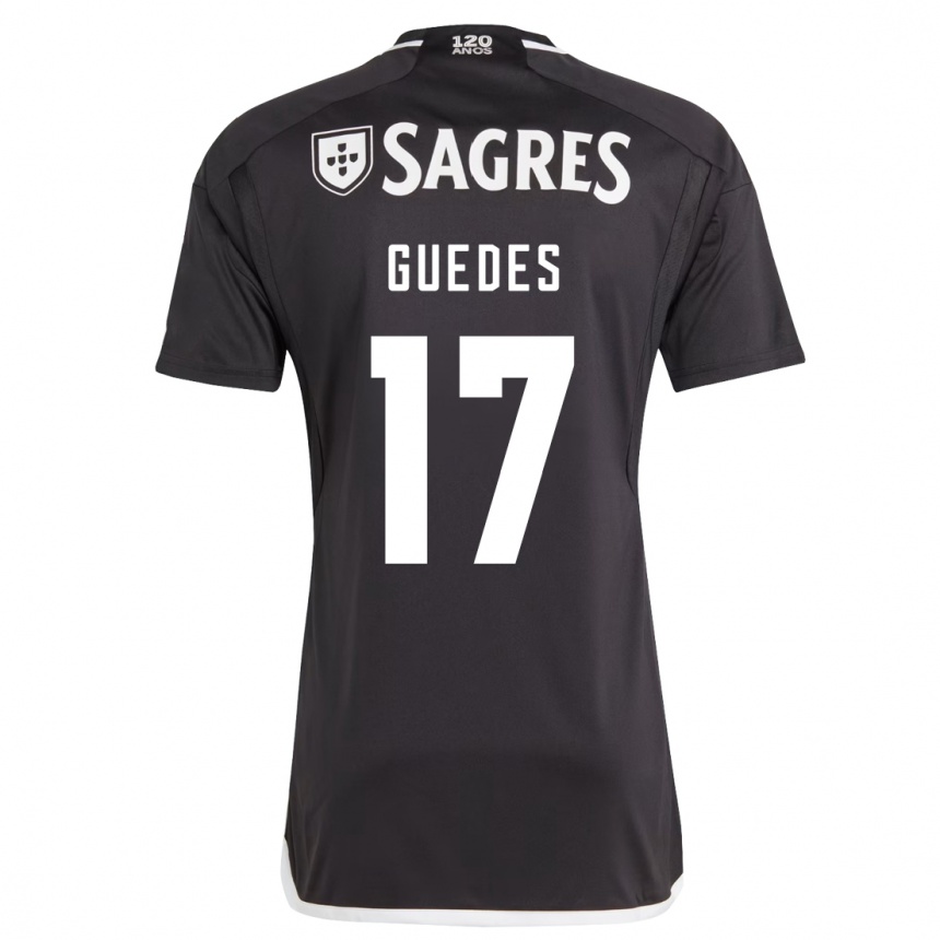 Kids Football Gonçalo Guedes #17 Black Away Jersey 2023/24 T-Shirt Canada