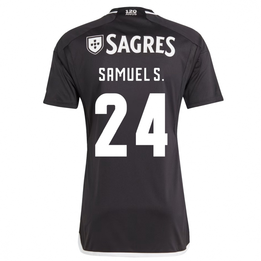 Kids Football Samuel Soares #24 Black Away Jersey 2023/24 T-Shirt Canada