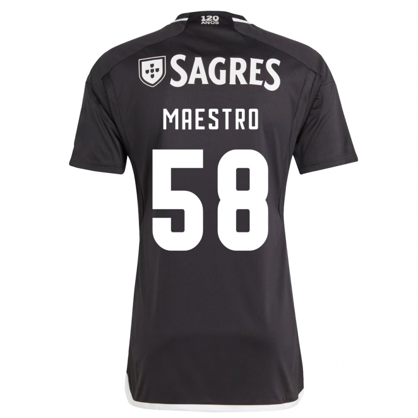 Enfant Football Maillot Maestro #58 Noir Tenues Extérieur 2023/24 Canada