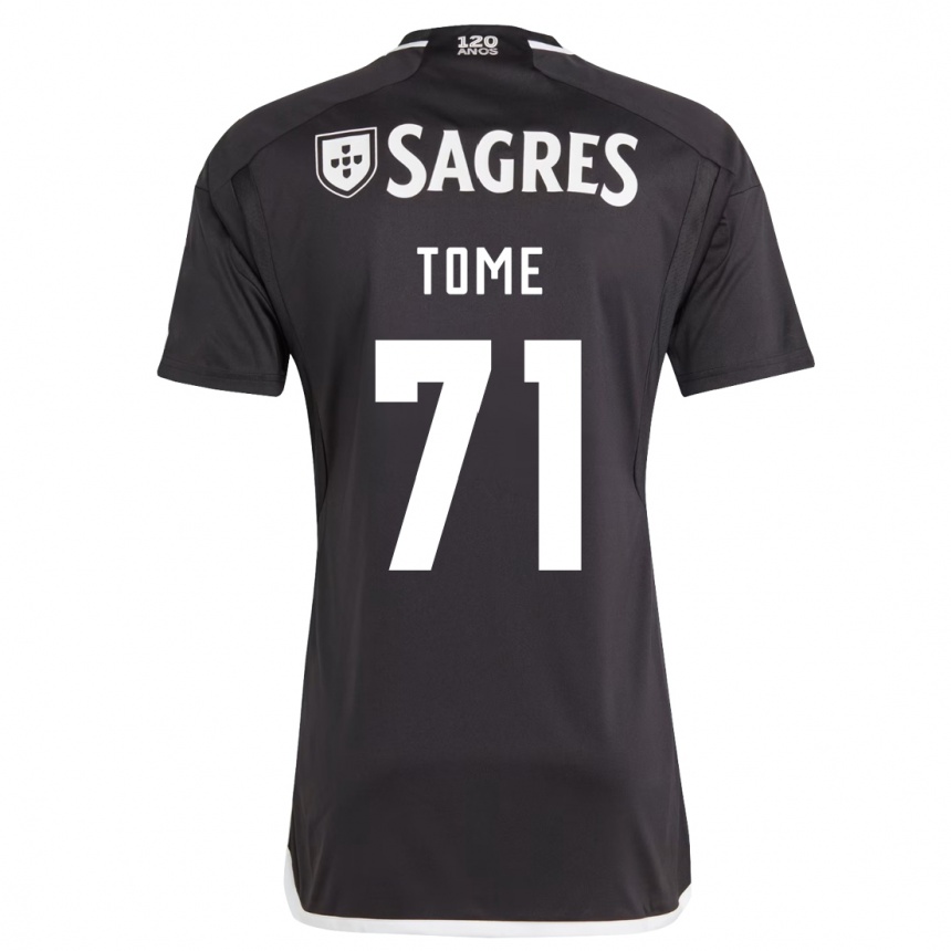 Kids Football João Tomé #71 Black Away Jersey 2023/24 T-Shirt Canada