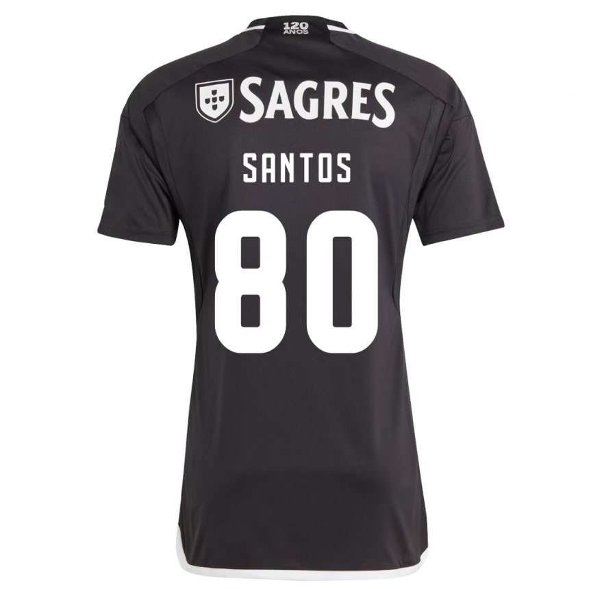 Kids Football Pedro Santos #80 Black Away Jersey 2023/24 T-Shirt Canada