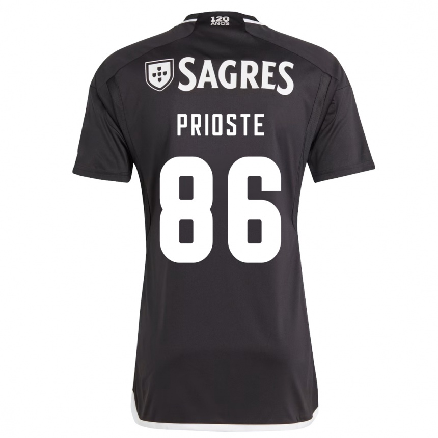 Kids Football Diogo Prioste #86 Black Away Jersey 2023/24 T-Shirt Canada