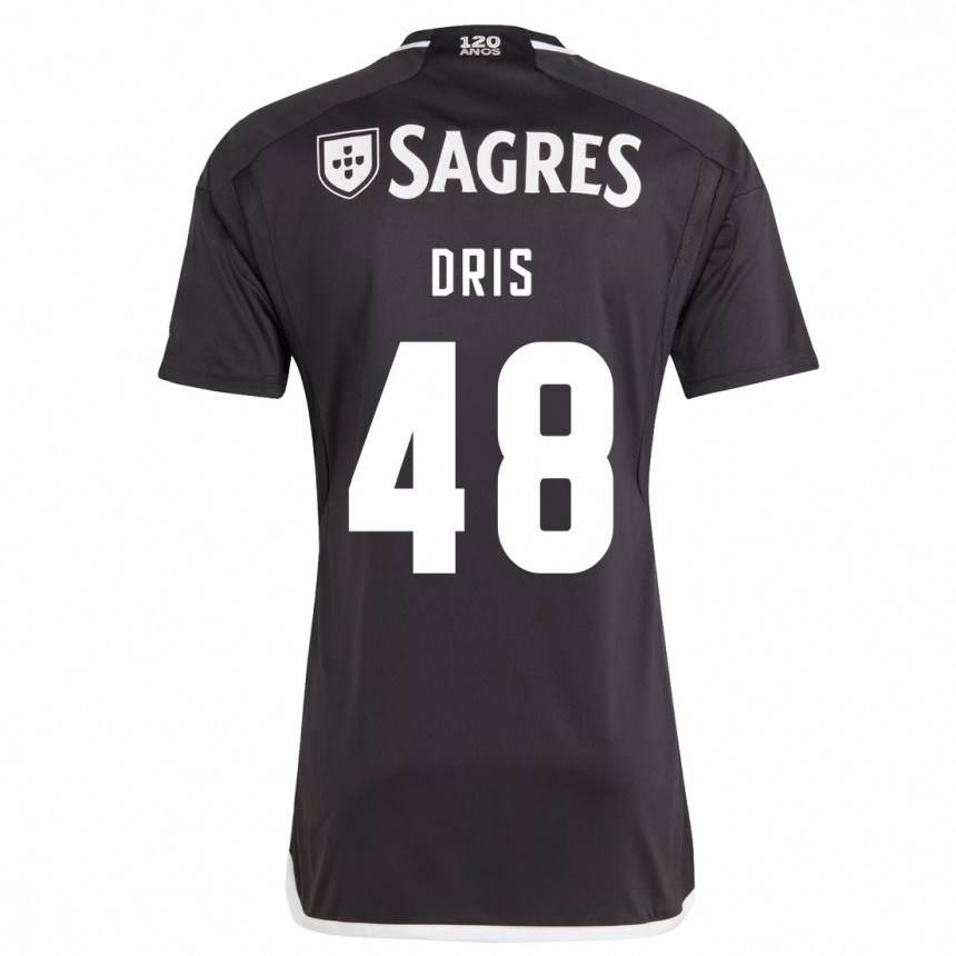 Kids Football Sofiane Dris #48 Black Away Jersey 2023/24 T-Shirt Canada