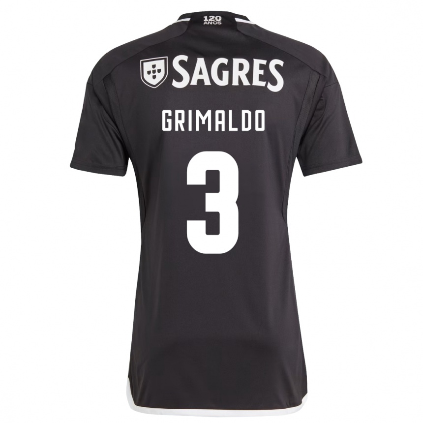 Enfant Football Maillot Alejandro Grimaldo #3 Noir Tenues Extérieur 2023/24 Canada