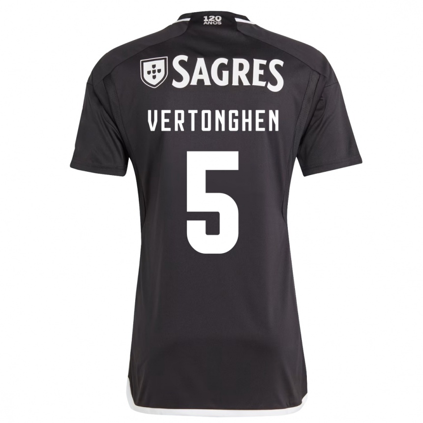 Kids Football Jan Vertonghen #5 Black Away Jersey 2023/24 T-Shirt Canada