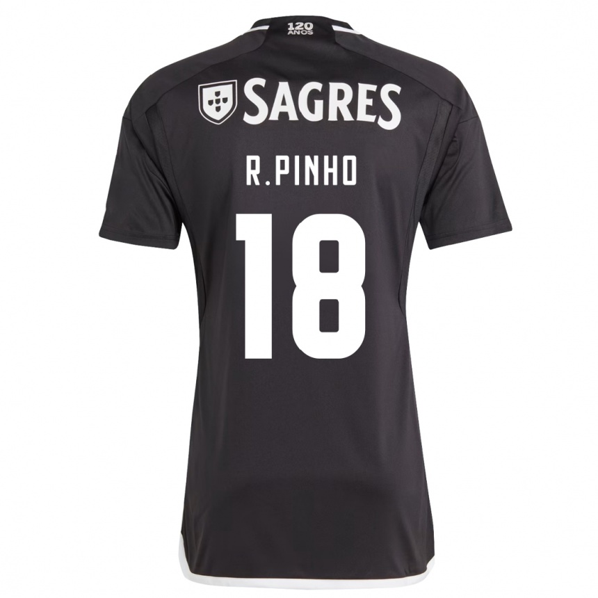 Kids Football Rodrigo Pinho #18 Black Away Jersey 2023/24 T-Shirt Canada