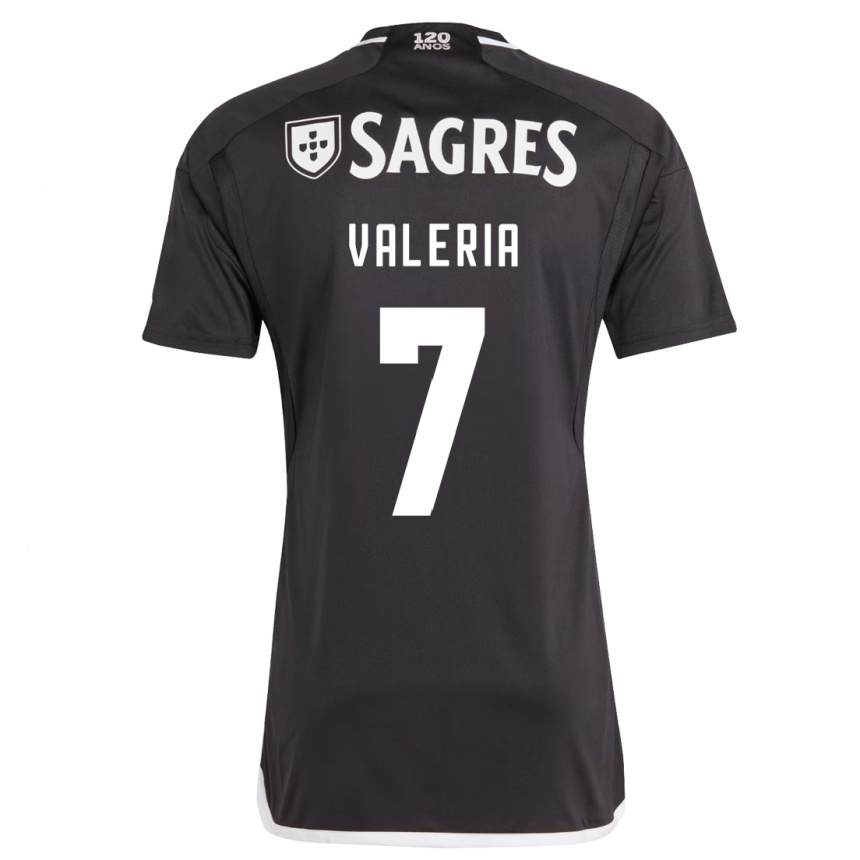 Kids Football Valeria #7 Black Away Jersey 2023/24 T-Shirt Canada